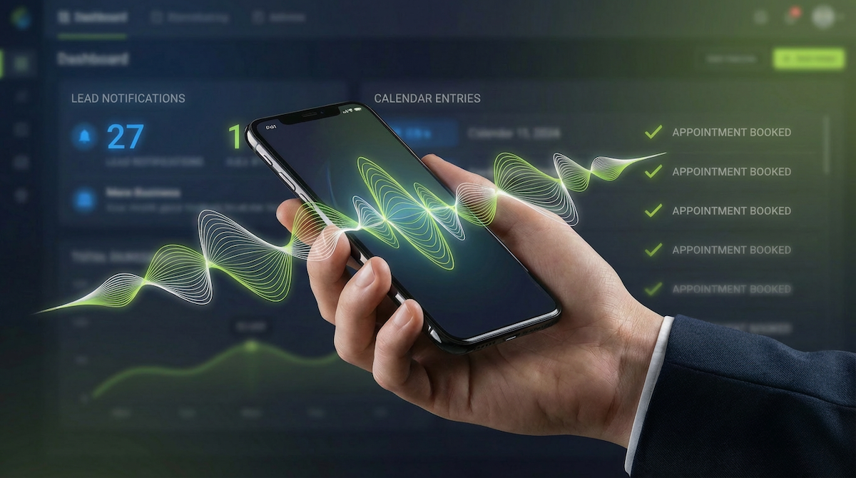 AI sales agent making automated phone calls to qualify leads and book appointments