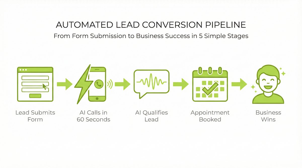 How AI sales agents work - from lead capture to automated phone call to booked appointment